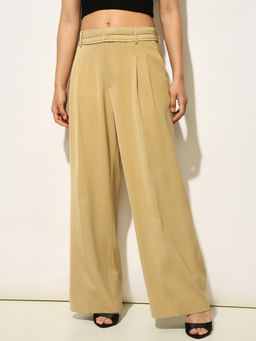 ONLY - Khaki Tailored Wide Leg Trouser