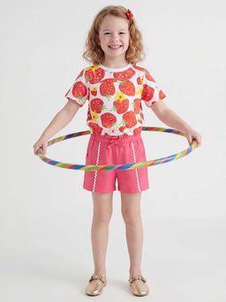 United Colors of Benetton - Pink Solid Regular Fit Shorts