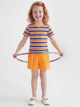 United Colors of Benetton - Yellow Solid Regular Fit Shorts