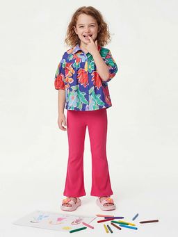 United Colors of Benetton - Regular Fit Regular Collar Floral Shirt Multi-Color