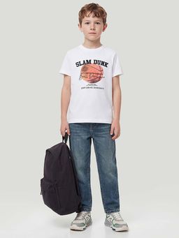 United Colors of Benetton - Boys Slouchy Fit Mid Rise Solid Jeans