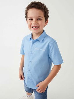 United Colors of Benetton - Boxy Fit Spread Collar Graphic Printed Shirt