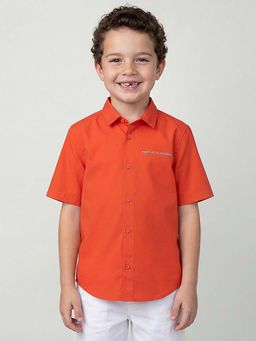 United Colors of Benetton - Boxy Fit Spread Collar Graphic Printed Shirt