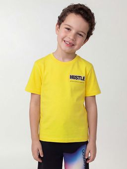 United Colors of Benetton - Yellow Relaxed Fit Round Neck Typography Printed T-shirt