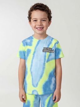 United Colors of Benetton - Blue Regular Fit Round Neck Typography T-shirt