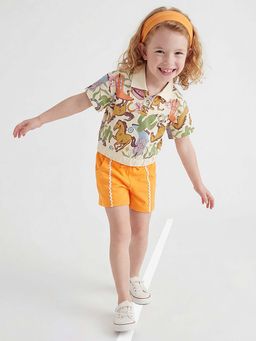 United Colors of Benetton - Cropped Polo T-Shirt Multi-Color