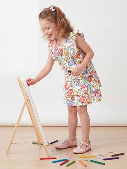 United Colors of Benetton - Multi-Color Pure Cotton Printed Top