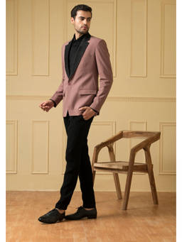HILO DESIGN - Fasinante Mauve Embroidered Blazer and Trousers