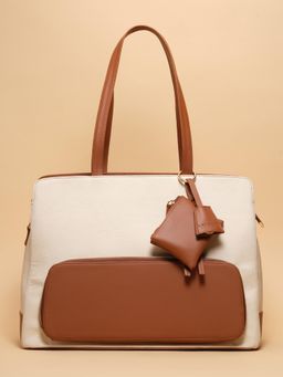 ERIDANI - Women Dakota Beige Tote Bag