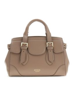 Guess - Women Solid Nude Sofia Satchel Bag with Detachable Strap