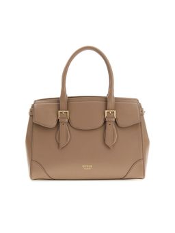 Guess - Women Solid Nude Sofia Medium Satchel Bag with Detachable Strap