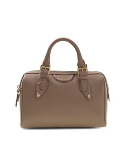 Guess - Women Solid Nude Nina Bowler Satchel Bag with Detachable Strap