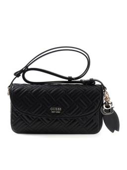 Guess - Women Quilted Black Sally Convertible Crossbody Bag
