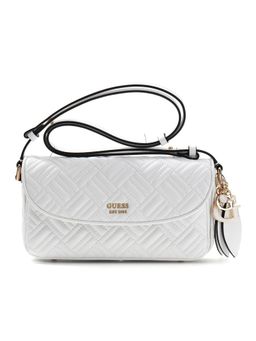 Guess - Women Quilted White Sally Convertible Crossbody Bag