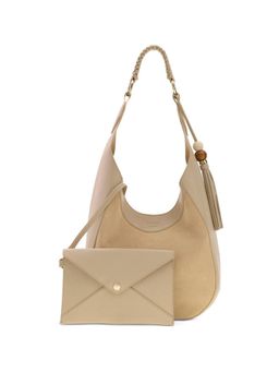 Guess - Women Solid Sand Nina Hobo With Pouch
