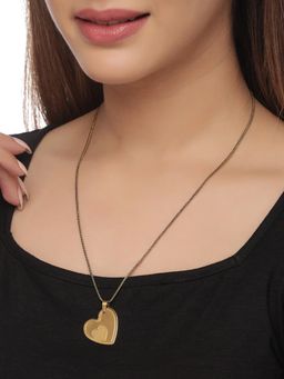 VIRAASI - Gold Plated Heart Pendant with Chain