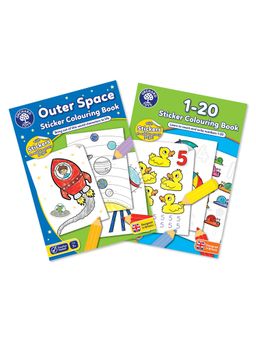 Orchard Toys - Outer Space and 1-20 Sticker Colouring Books (Set of 2)