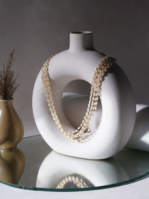 Ruby Raang Studio Layered Pearl Neckpiece