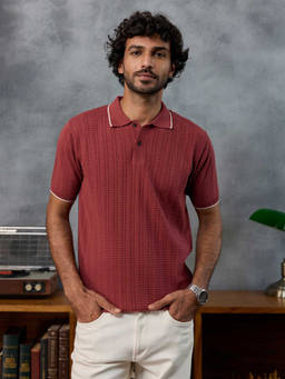 Andamen - Men Pink Pure Cotton Light Weight Polo T-Shirt
