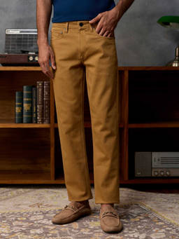 Andamen - Men Brown Denim Stretch Jeans
