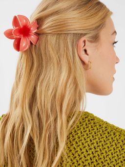 Accessorize London - Orange Tropical Flower Hair Clutcher