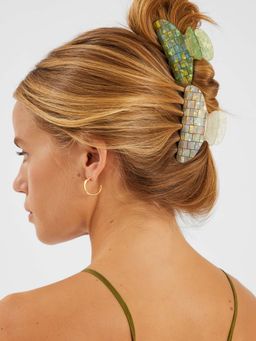 Accessorize London - Multi-Color Resin Tile Hair Clutchers (Pack of 2)