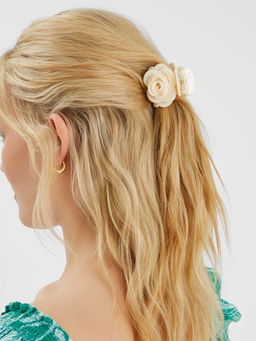 Accessorize London - Cream Rose Hair Clutcher