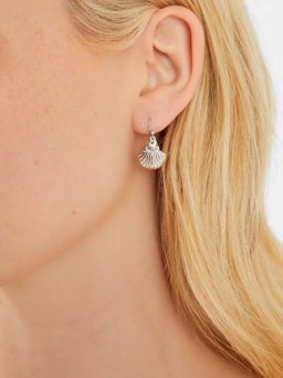 Accessorize London - White Seashell Charm Earrings