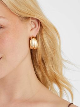 Accessorize London - Gold Chunky Twist Hoop Earrings