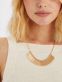Accessorize London - Gold Fan Collar Necklace