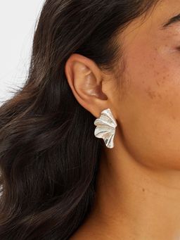 Accessorize London - Sterling Silver-Plated Fan Stud Earrings