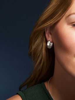 Accessorize London - Sterling Silver-Plated Chunky Hoop Earrings