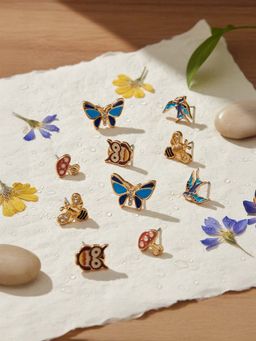 Accessorize London - Multi-Color Forest Friends Stud Earrings (Pack of 5)