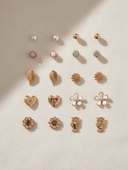 Accessorize London - Multi-Color Spring Stud Earrings (Pack of 10)