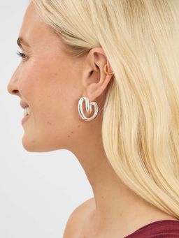 Accessorize London - Silver Swirl Hoop Earrings