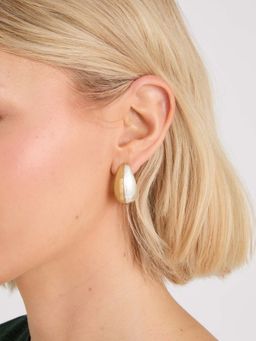 Accessorize London - Multi-Color Mixed Metal Curve Drop Earrings