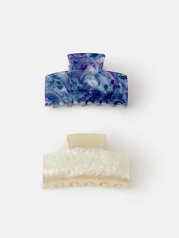 Accessorize London - Multi-Color Large Resin Hair Clutchers (Pack of 2)
