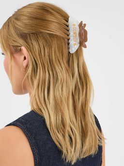 Accessorize London - White Cowboy Hat Hair Clutcher