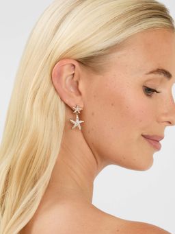 Accessorize London - White Mini Starfish Drop Earrings