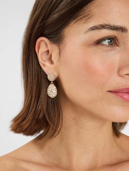 Accessorize London - White Double Drop Sparkle Earrings