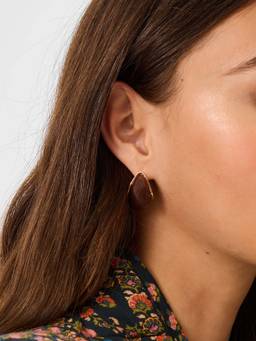 Accessorize London - Brown Resin Curve Teardrop Earrings