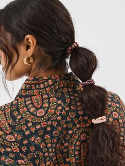 Accessorize London - Multi-Color Cord Hair Scrunchies (Pack of 3)