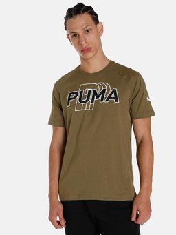 Puma - Modern Sports Logo Mens Green T-Shirt
