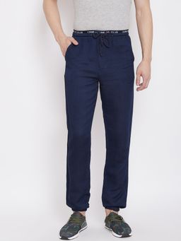 CRIMSOUNE CLUB - Men Navy Blue Solid Lounge Pants