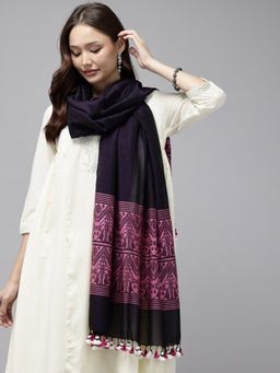 ArtEastri - Assamese Purple Silk Cotton Dupatta