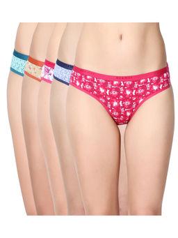 Enamor - Cotton Low-Rise Bikini Panties For Women (Pack of 5)