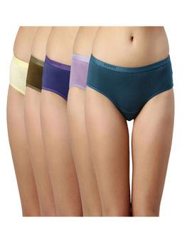 Enamor - Cotton Mid-Rise Hipster Panties For Women (Pack of 5)