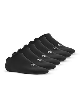 TalkingSox - Unisex Black Bamboo Loafer Length Quarter Socks (Pack of 6)