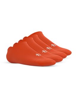 TalkingSox - Unisex Orange Bamboo Loafer Socks Low Cut No Show Socks Casual Wear Socks (Pack of 4)