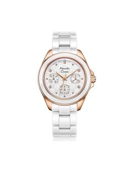 Alexandre Christie - White Women Multifunction Watch - 2A70Bfbrgsl (M)